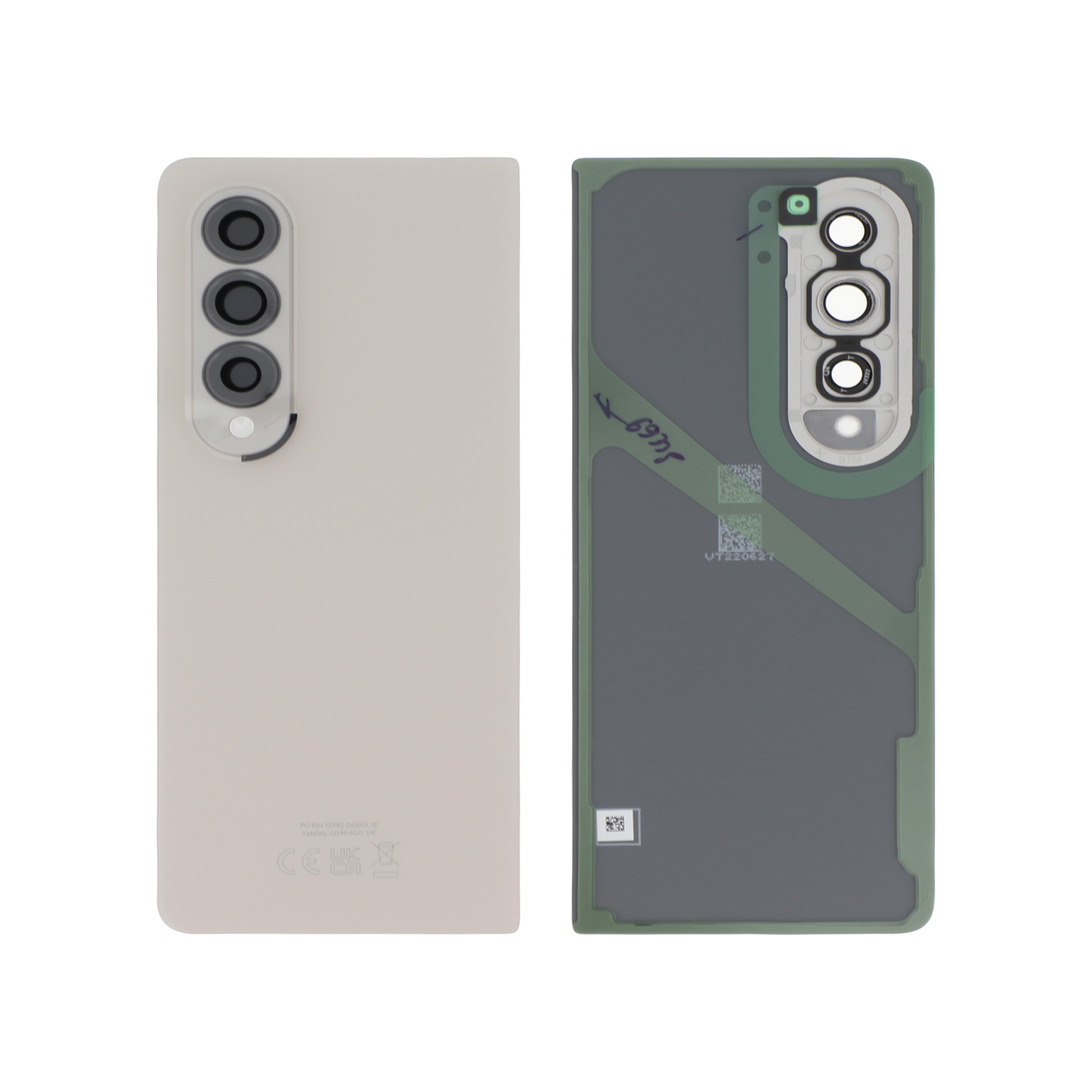 gh82-29254c-0000_1_1 Tampa Traseira para Samsung Galaxy Z Fold4 (F936B) - Marfim (SERVICE PACK) - Image 1