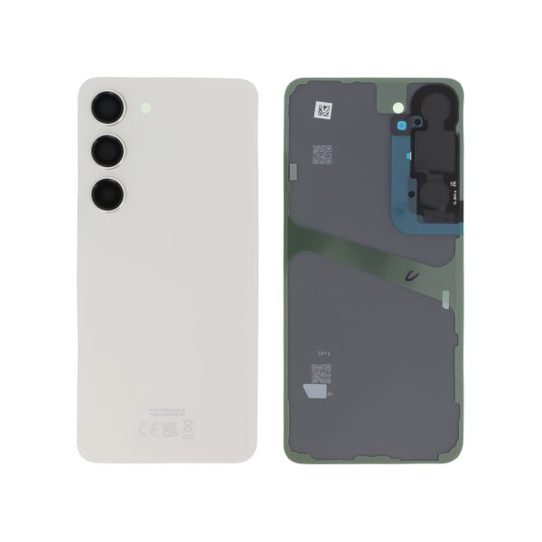 Tampa Traseira para Samsung Galaxy S23 (Creme) (SERVICE PACK)
