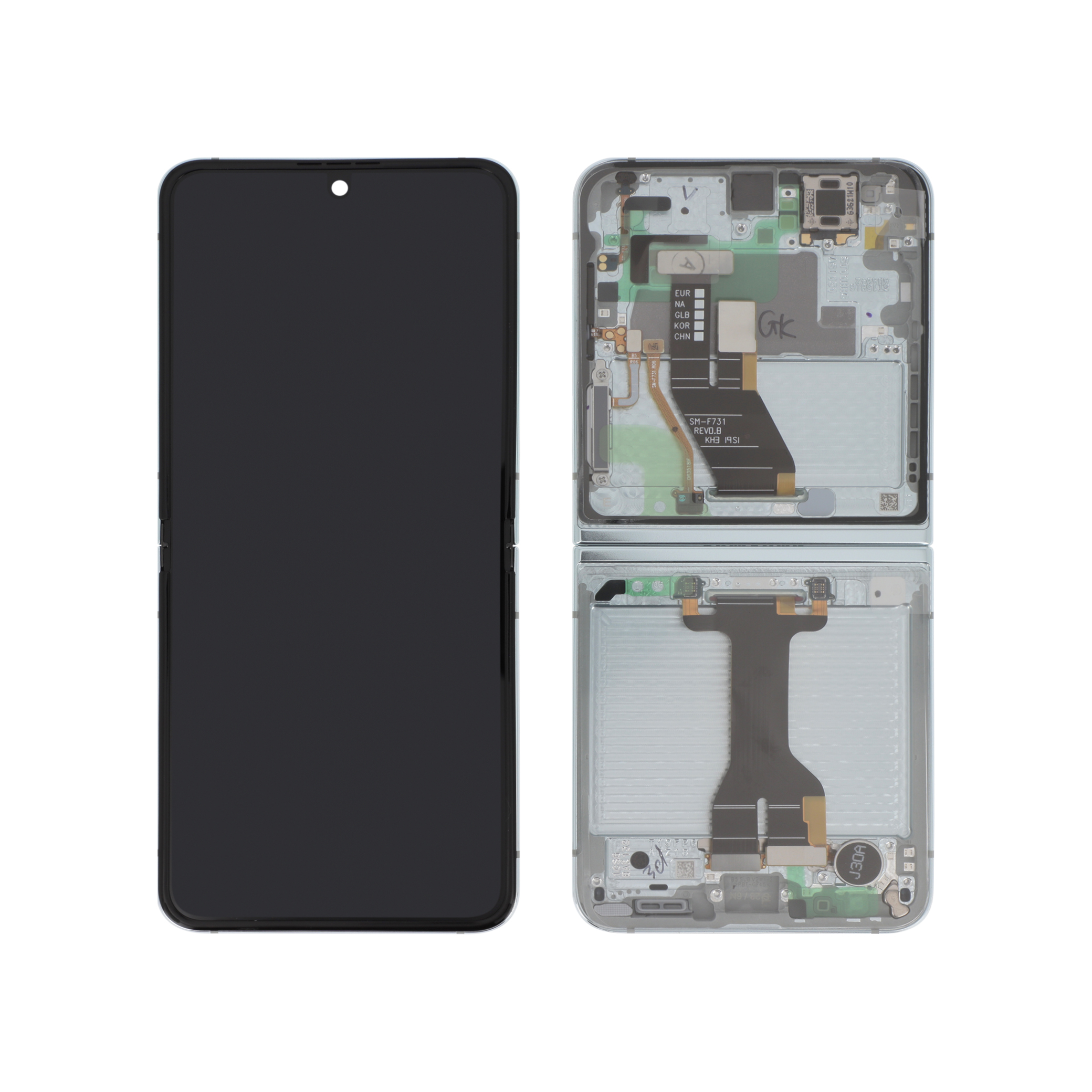 gh82-31827d-0000_1 Ecrã Display para Samsung Galaxy Z Flip5 (F731B) Verde Menta (SERVICE PACK) - Image 1