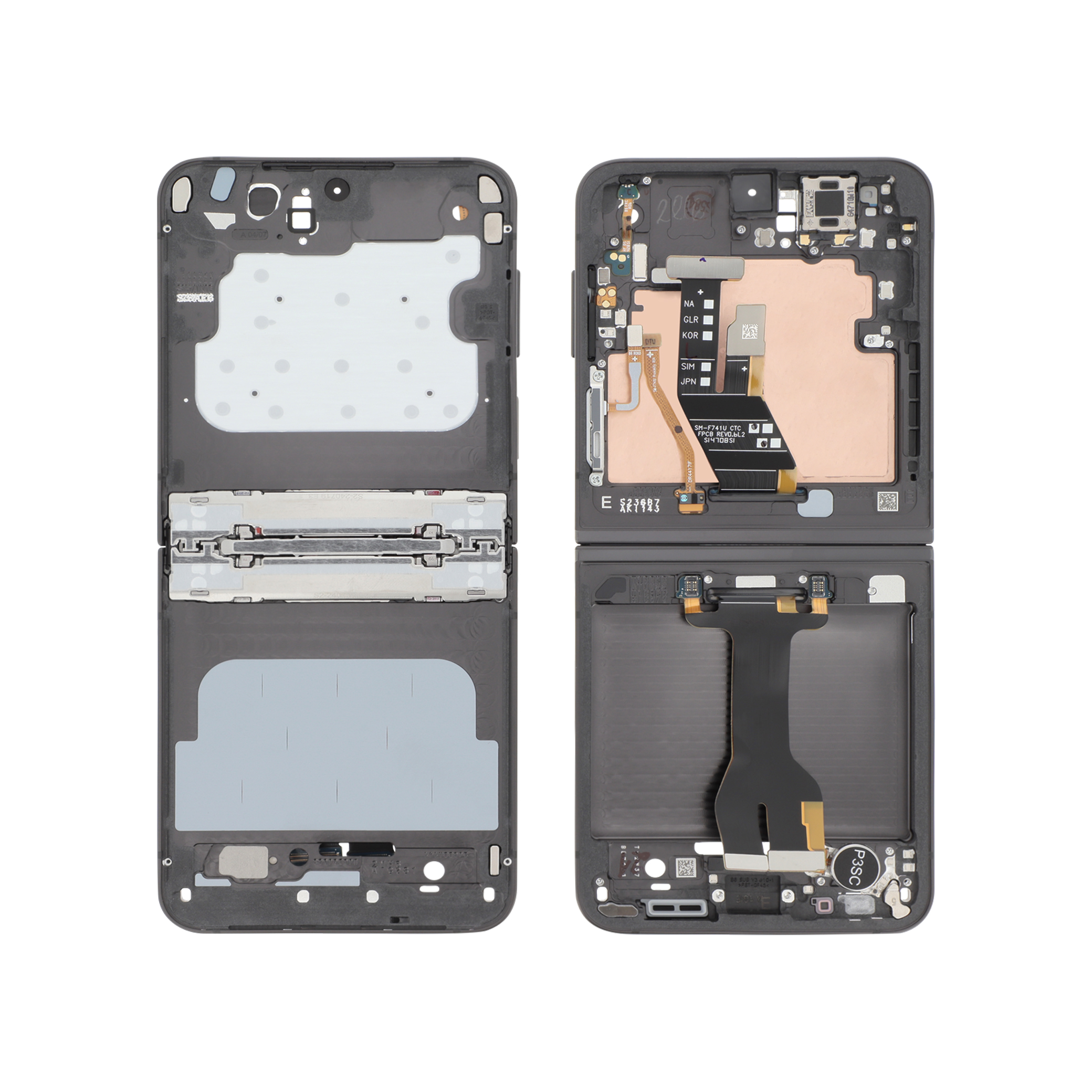 gh82-35016e-0000 Frame Central para Samsung Galaxy Z Flip6 (F741B) - Preto (SERVICE PACK) - Image 1