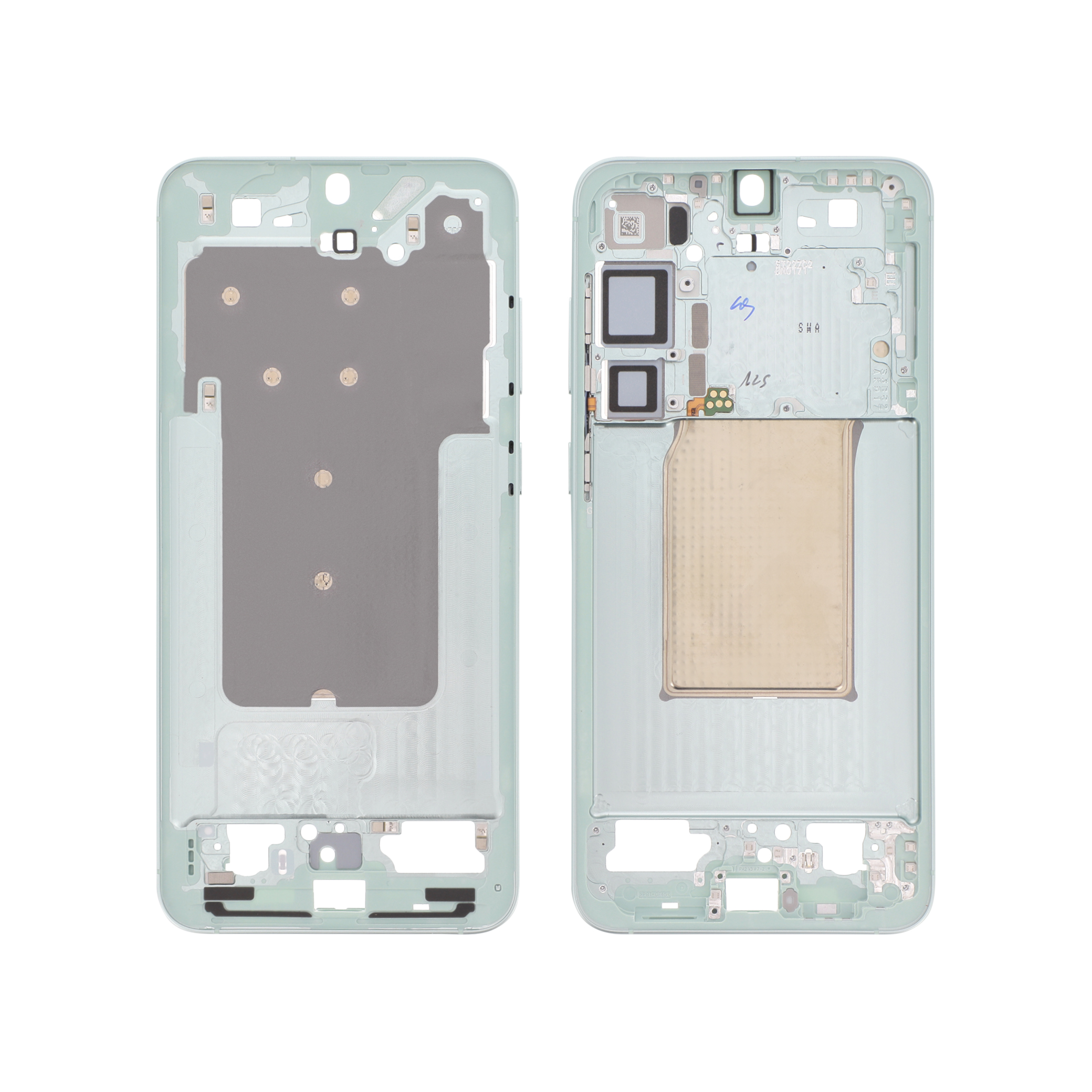 gh82-36367b-0000 Frame Central Verde Água para Samsung Galaxy S25+ (SERVICE PACK) - Image 1