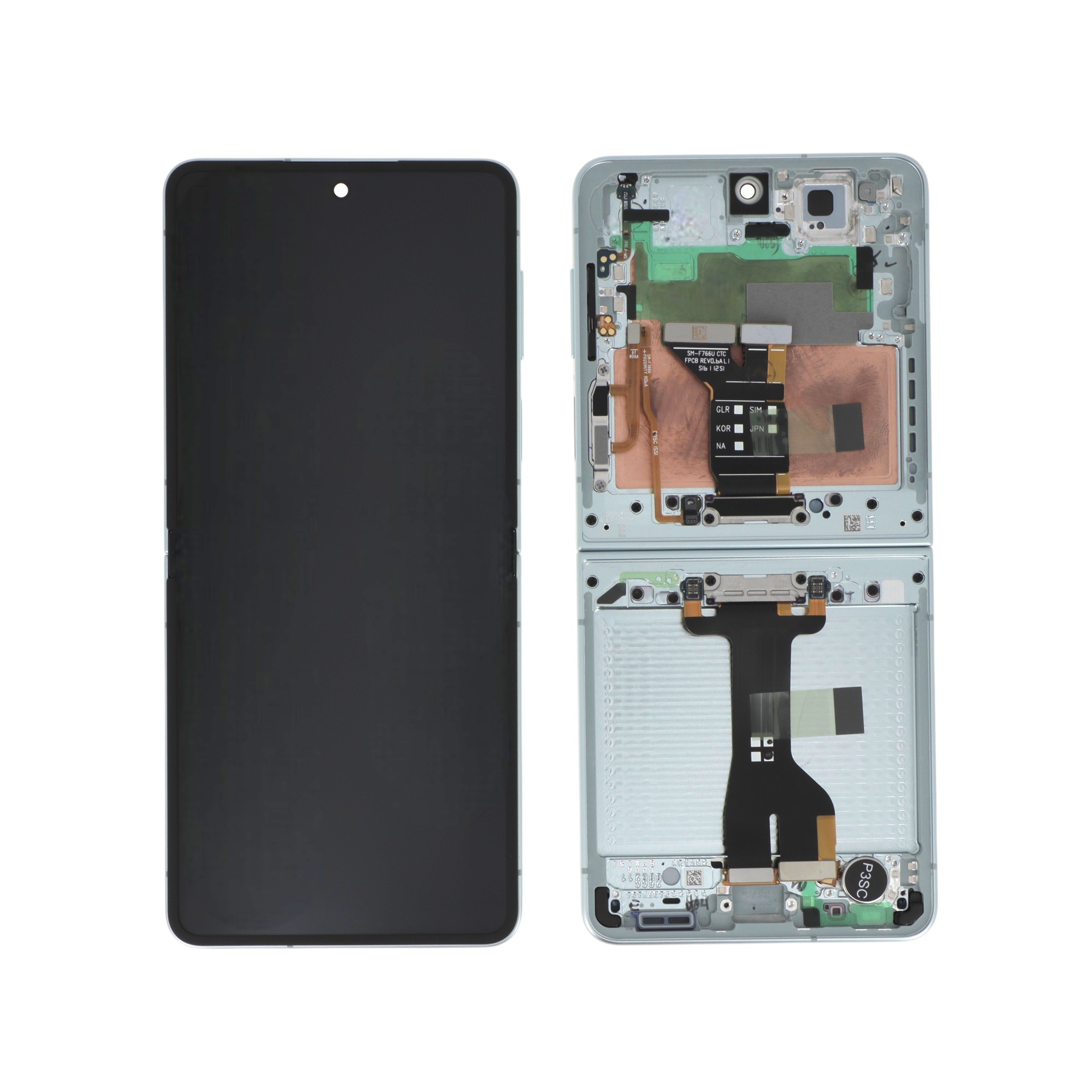 gh82-37581e-0000 Ecrã Display completo para Samsung Galaxy Z Flip7 (F766B) - Verde Menta (SERVICE PACK) - Image 1