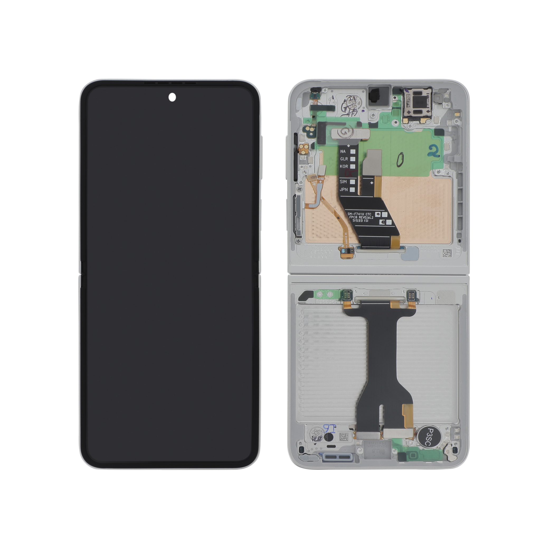 gh82-37734b-0000 Ecrã Display Branco para Samsung Galaxy Z Flip7 FE (F761B) (SERVICE PACK) - Image 1