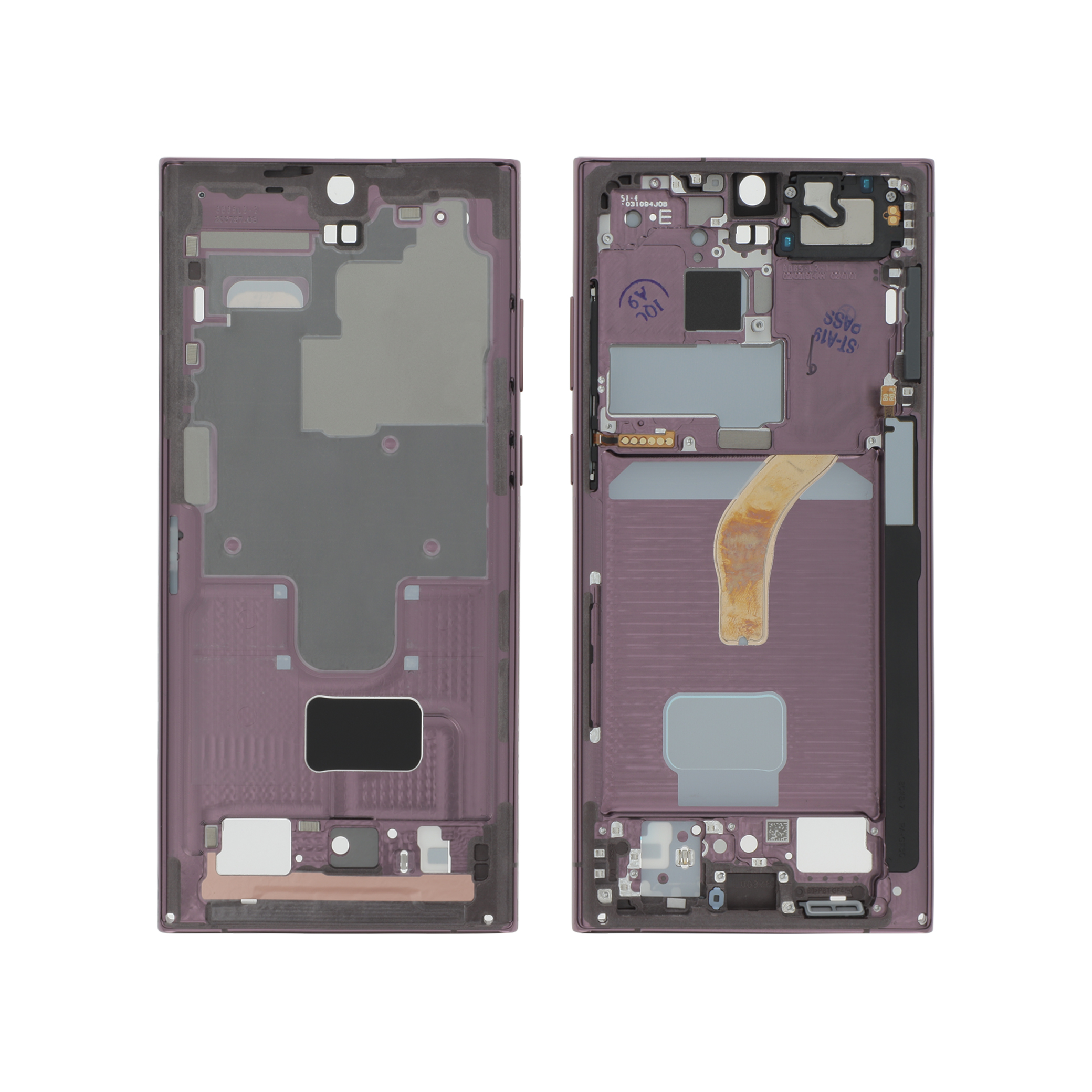 gh96-14953b-0000 Frame Central Bordô para Samsung Galaxy S22 Ultra (S908B) (SERVICE PACK) - Image 1
