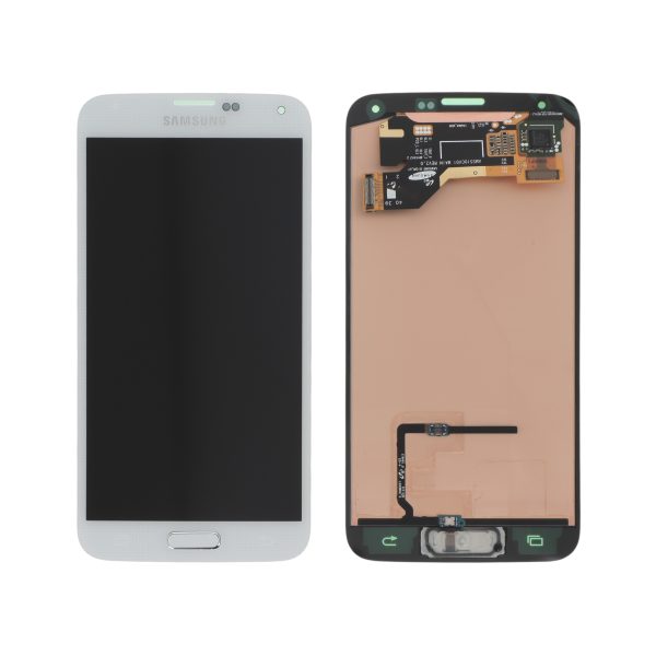 Ecrã Display Branco para Samsung Galaxy S5 (G900F/G901F) (SERVICE PACK)