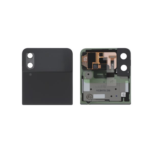 Tampa Traseira Superior Preta para Galaxy Z Flip4 (F721B) (SERVICE PACK)