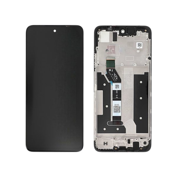 Ecrã Display completo para Motorola Moto G35 5G (Preto) - Frame - OEM ReLife