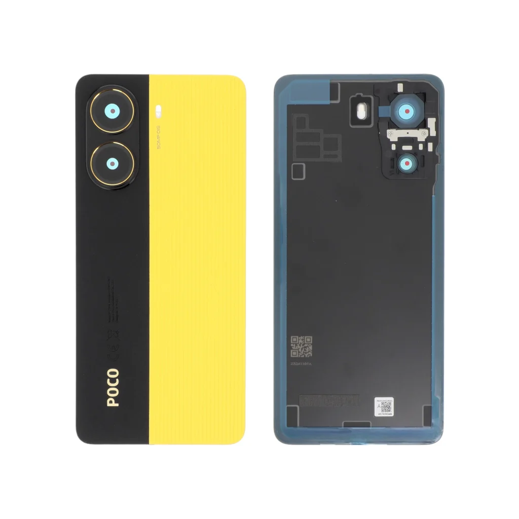 Tampa Traseira para Xiaomi Poco X7 Pro - Amarela (SERVICE PACK)