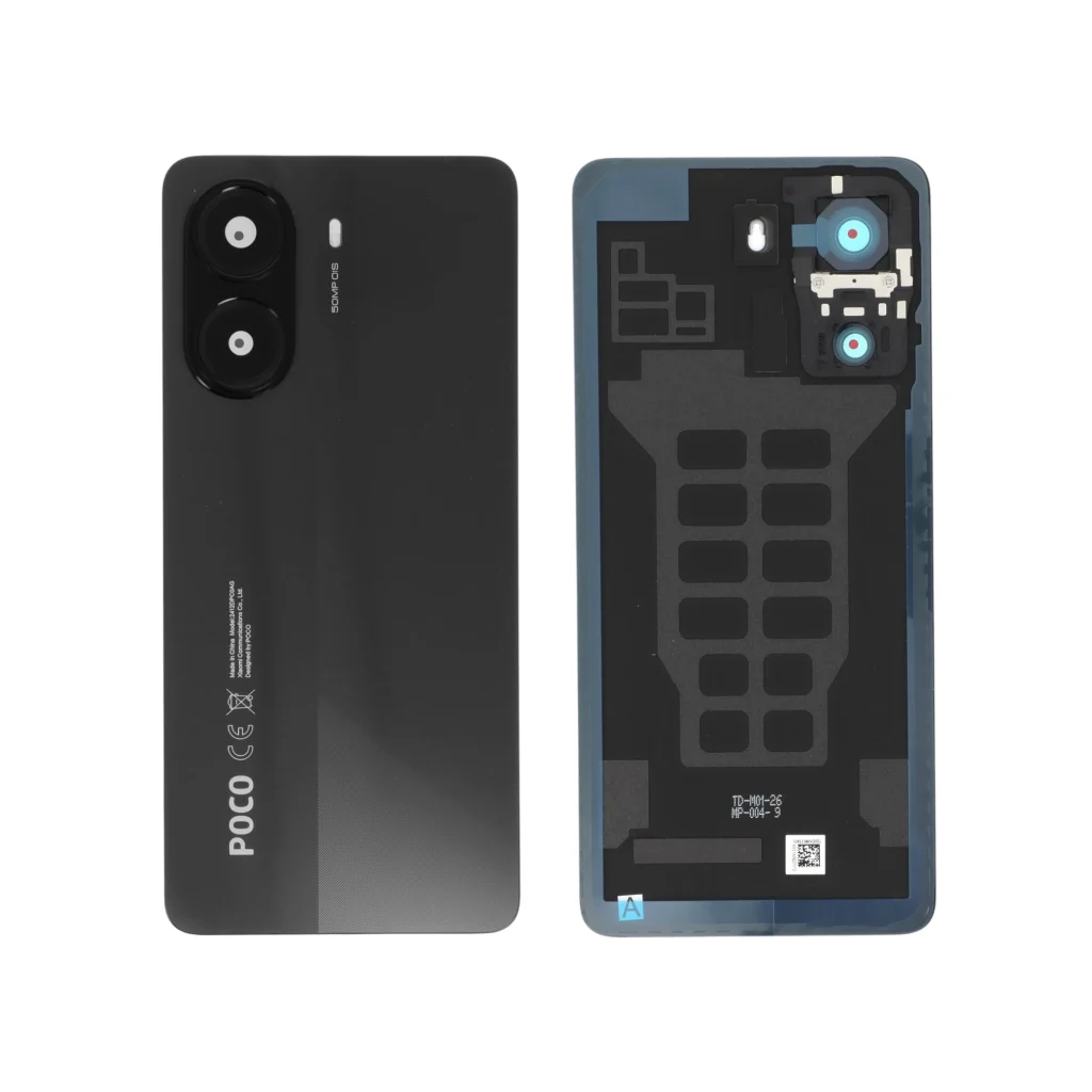 Tampa Traseira para Xiaomi Poco X7 Pro - Preta (SERVICE PACK)
