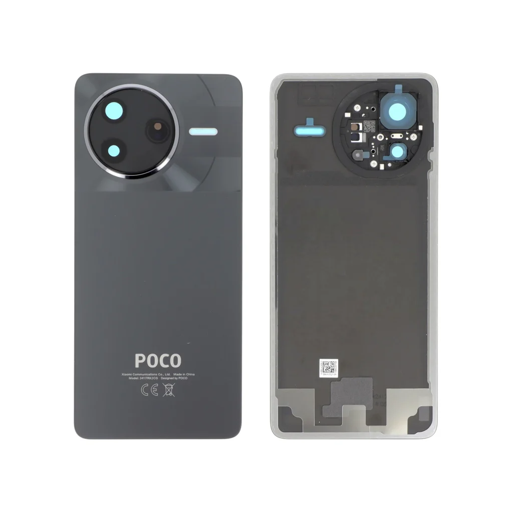 Tampa Traseira Preta para Xiaomi Poco F7 Pro 5G (SERVICE PACK)
