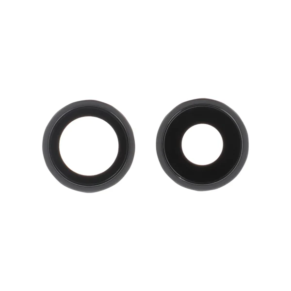 Vidro da Lente da Câmara Traseira com Frame para iPhone 16 / 16 Plus (Preto) - OEM ReLife