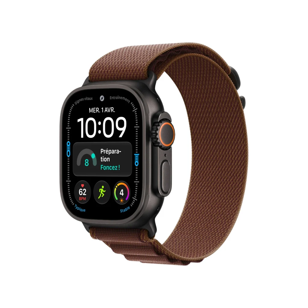 Apple Watch Ultra 4 49mm Black Titanium (GPS + Cellular) (with Burgundy Alpine Loop Band) (L)
