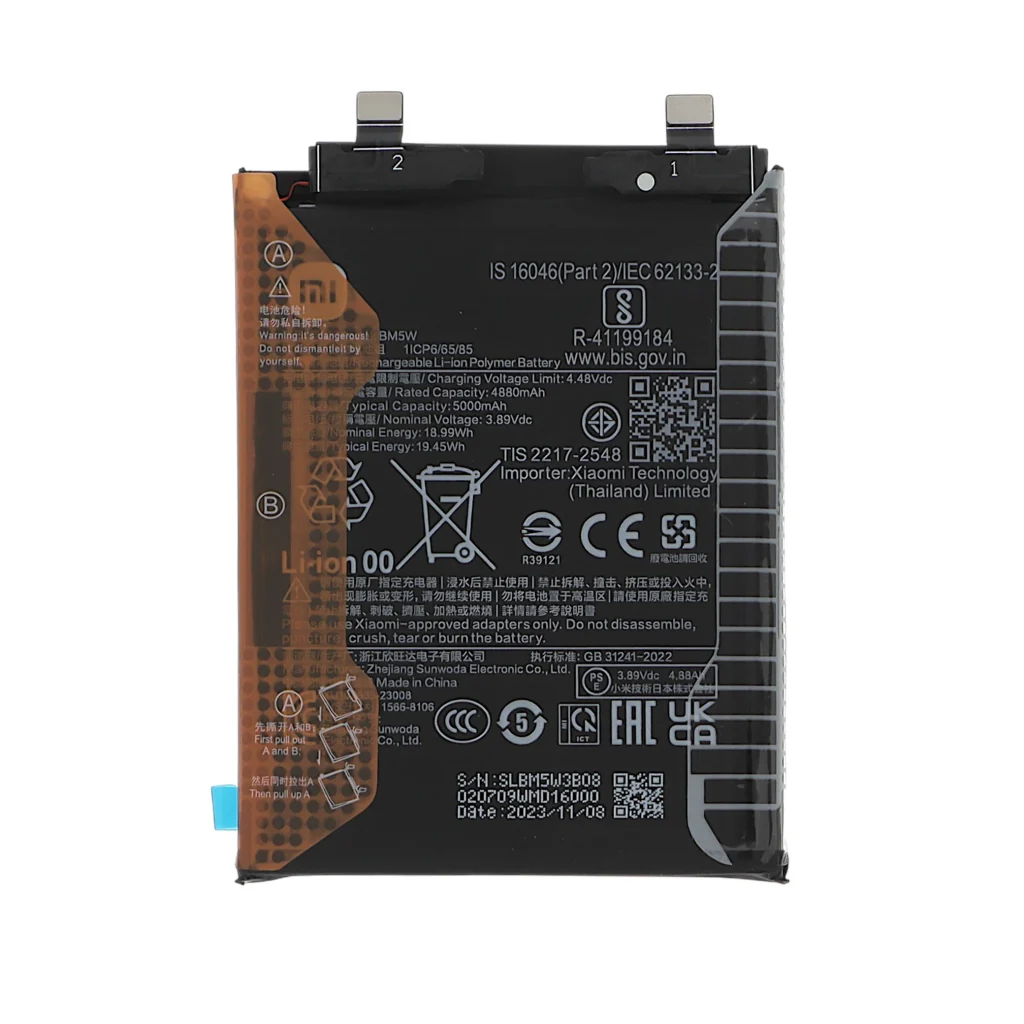 Bateria BM5W para Xiaomi Poco F6 Pro / Xiaomi 14T Pro (SERVICE PACK)