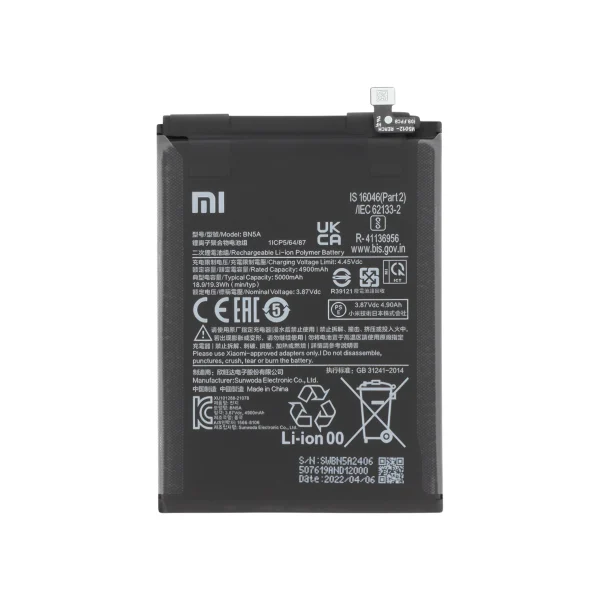 Bateria BN5A para Redmi Note 10 5G - Xiaomi (SERVICE PACK)