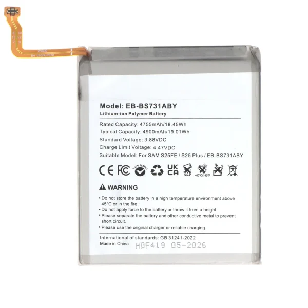 Bateria para Galaxy S25 FE (S731B)