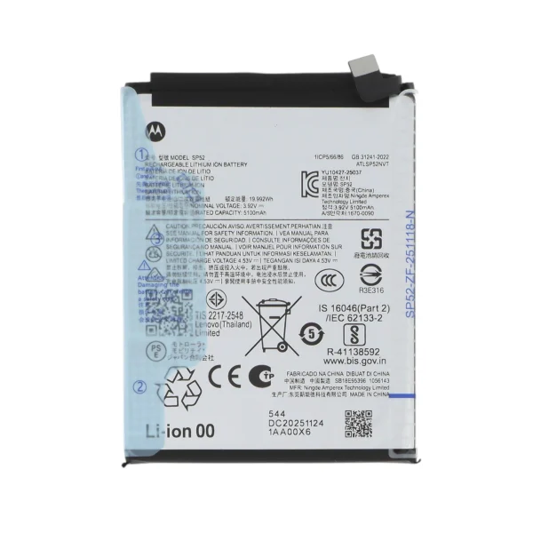 Bateria SP52 para Motorola Moto G67/G77/G87 5G (SERVICE PACK)