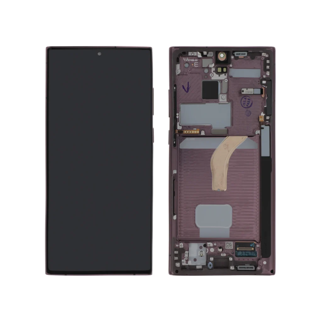 Ecrã Display Bordô para Samsung Galaxy S22 Ultra (S908) (SERVICE PACK)
