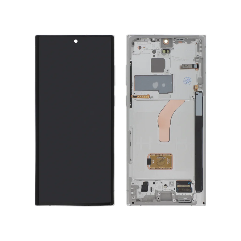 Ecrã Display Branco para Samsung Galaxy S22 Ultra (Com Frame) - OEM ReLife