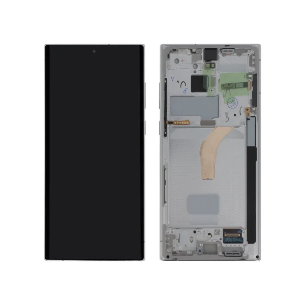 Ecrã Display branco para Samsung Galaxy S22 Ultra (S908) (SERVICE PACK)