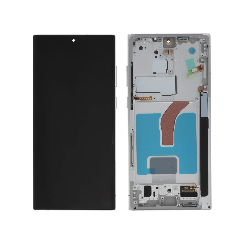 Ecrã Display Branco para Samsung Galaxy S22 Ultra (S908) (Soft OLED)
