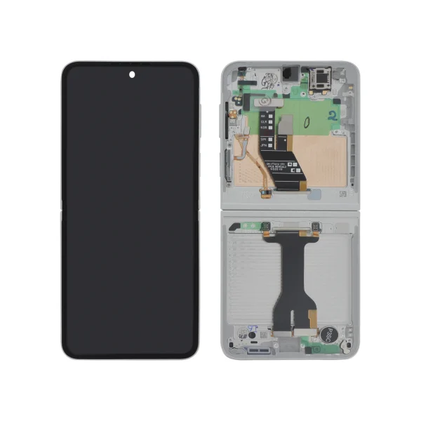 Ecrã Display Branco para Samsung Galaxy Z Flip7 FE (F761B) (SERVICE PACK)