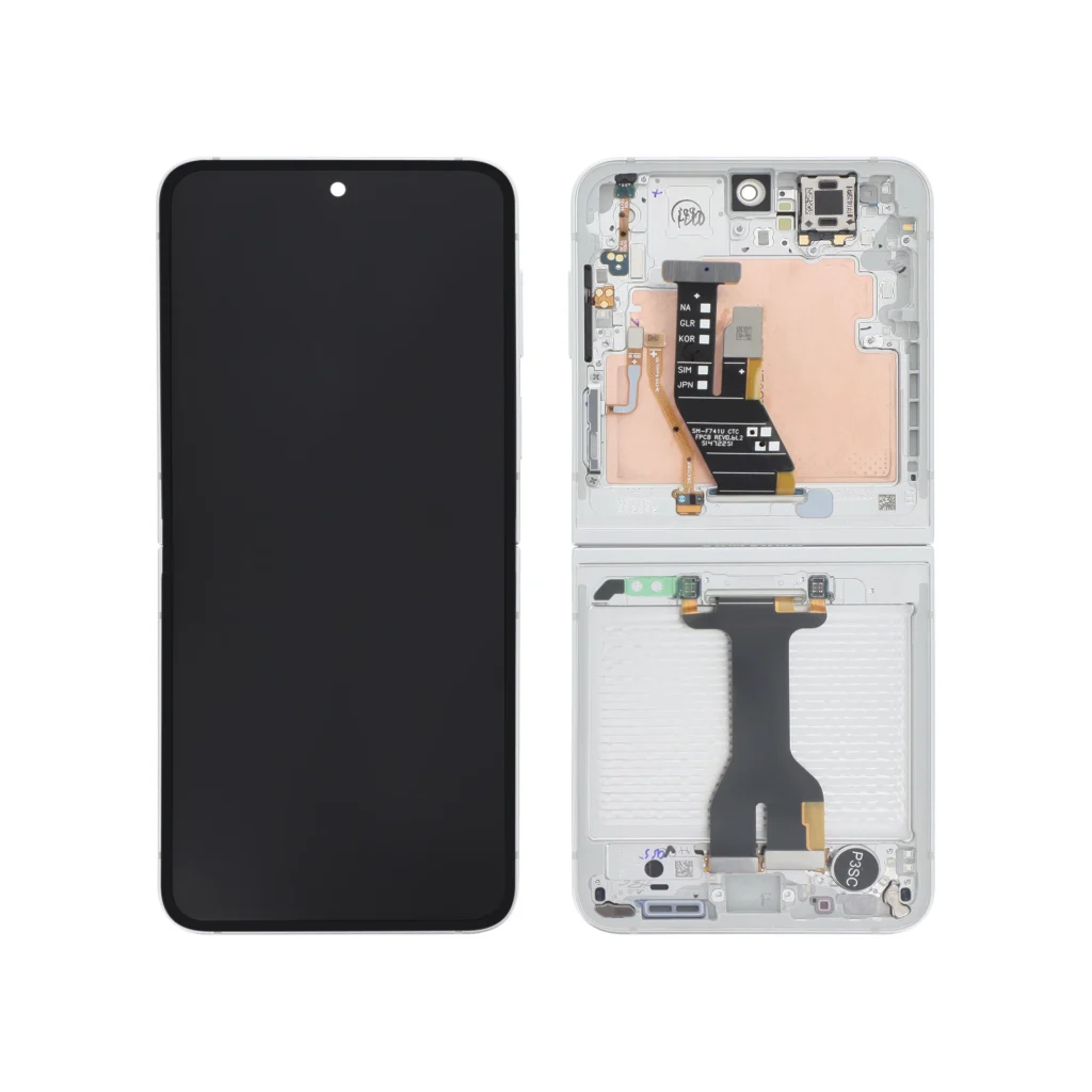 Ecrã Display completo branco para Samsung Galaxy Z Flip6 (F741B) (SERVICE PACK)