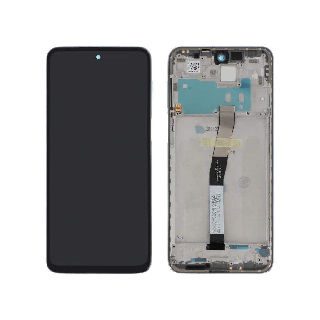 Ecrã Display completo para Xiaomi Redmi Note 9S - Branco (SERVICE PACK)