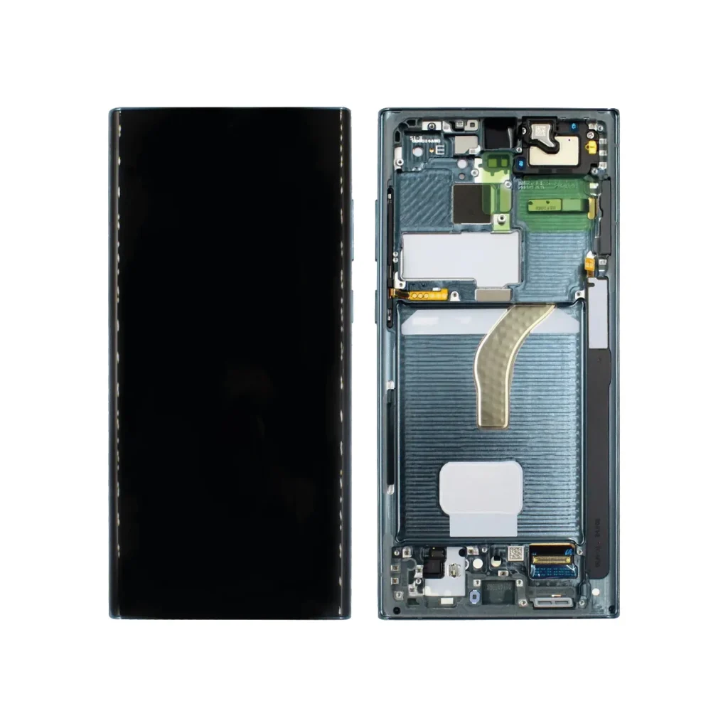 Ecrã Display completo Verde para Samsung Galaxy S22 Ultra (S908) (SERVICE PACK)