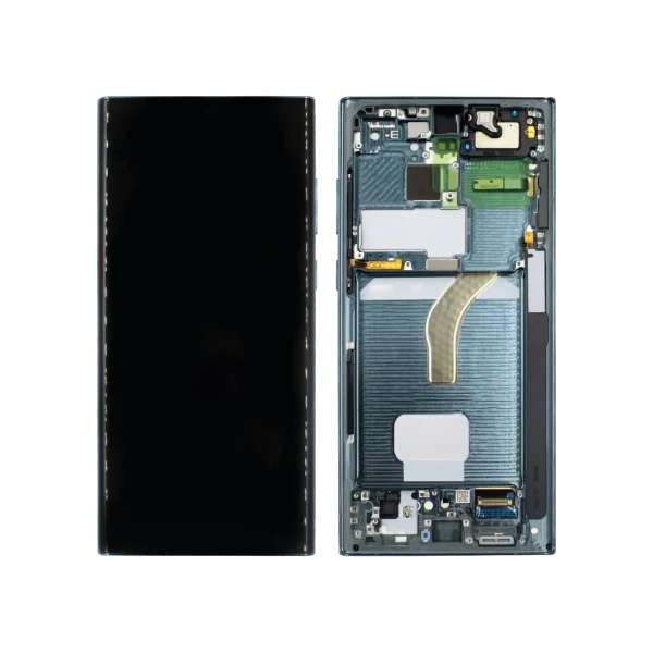 Ecrã Display completo Verde para Samsung Galaxy S22 Ultra (S908) (SERVICE PACK)