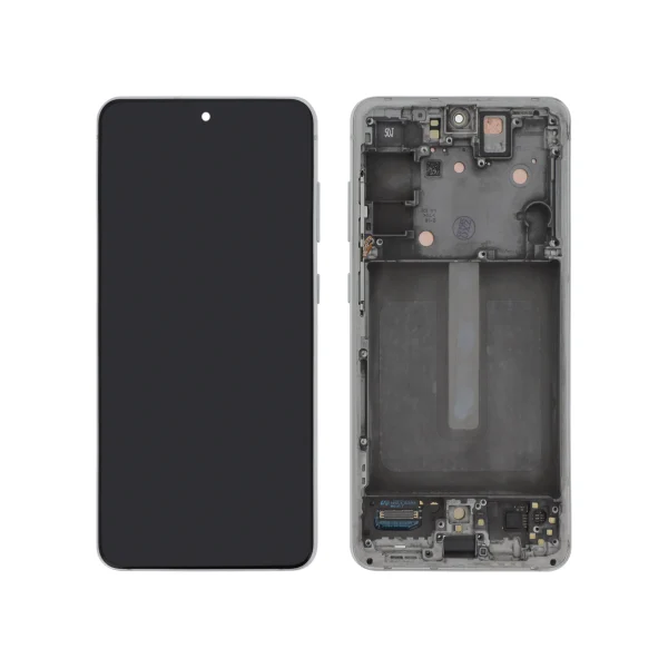 Ecrã Display para Samsung Galaxy S21 FE 5G (G990B) Branco com Frame - OEM ReLife