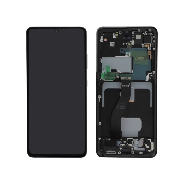 Ecrã Display para Samsung Galaxy S21 Ultra 5G (G998B) Preto (SERVICE PACK)