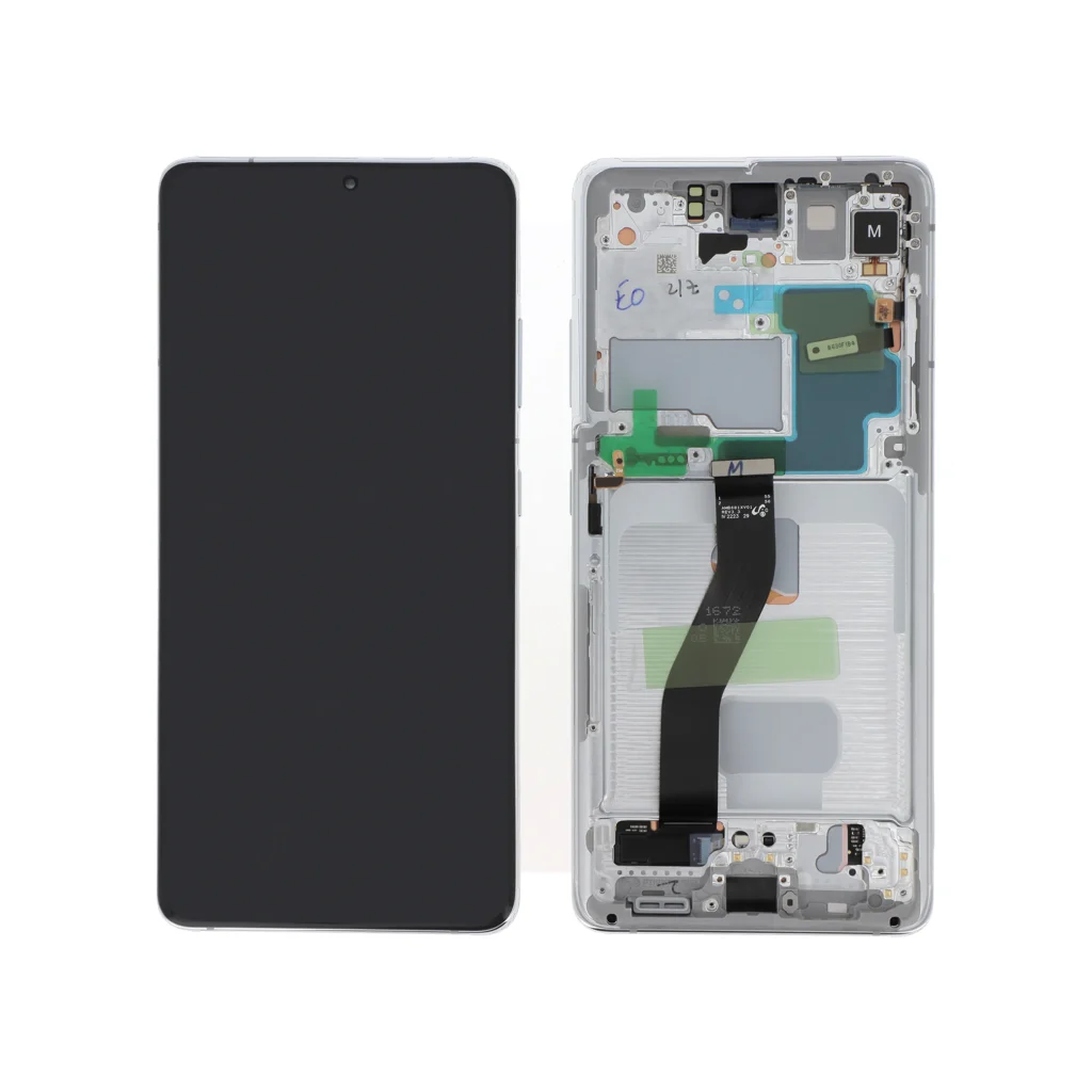 Ecrã Display Prateado para Samsung Galaxy S21 Ultra 5G (G998B) - Sem Câmara Frontal (SERVICE PACK)