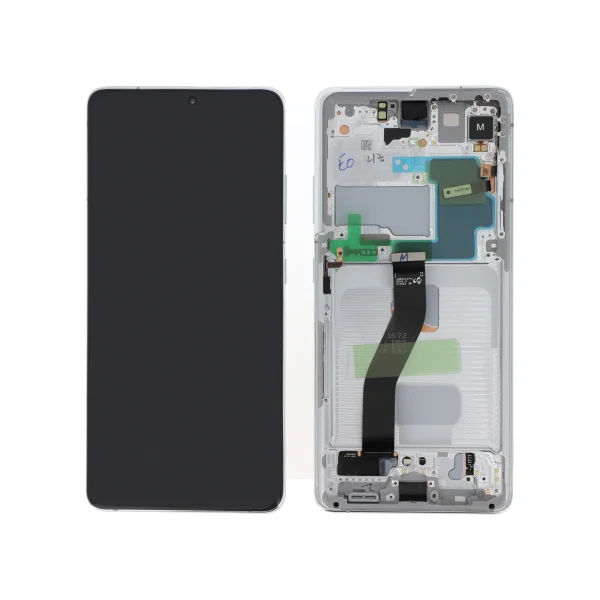 Ecrã Display Prateado para Samsung Galaxy S21 Ultra 5G (G998B) - Sem Câmara Frontal (SERVICE PACK)