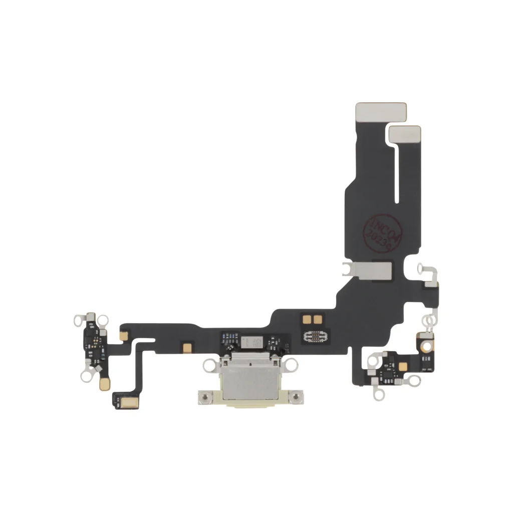 Flex do Conector de Carga Amarelo para iPhone 15 - OEM ReLife