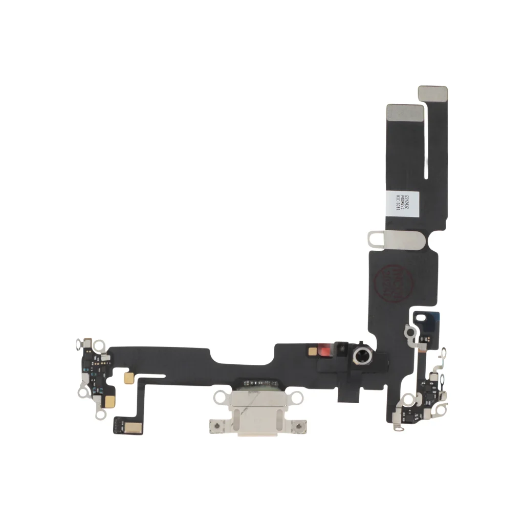 Flex do Conector de Carga Branco Estelar para iPhone 14 Plus - OEM ReLife