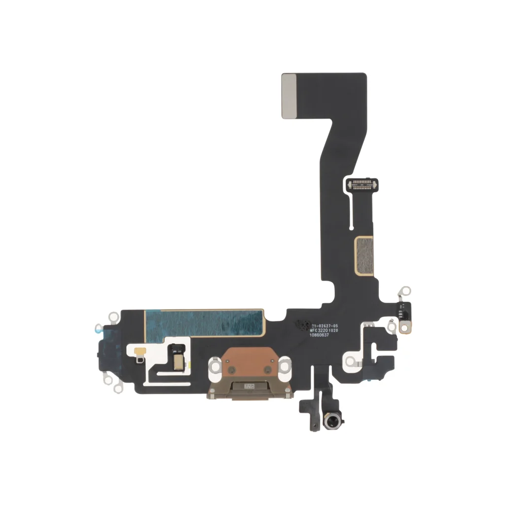 Flex do Conector de Carga para iPhone 12/12 Pro Dourado - OEM ReLife