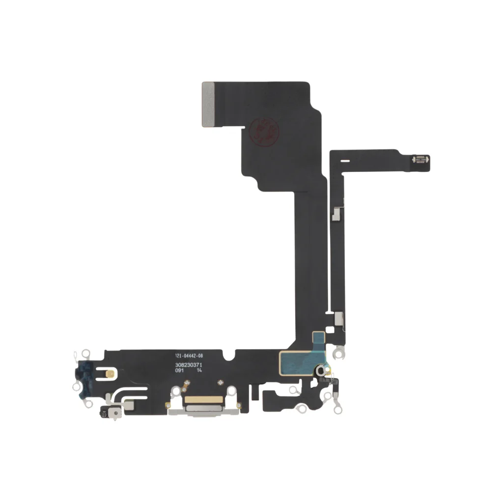 Flex do Conector de Carga para iPhone 15 Pro Max Branco Titânio - OEM ReLife