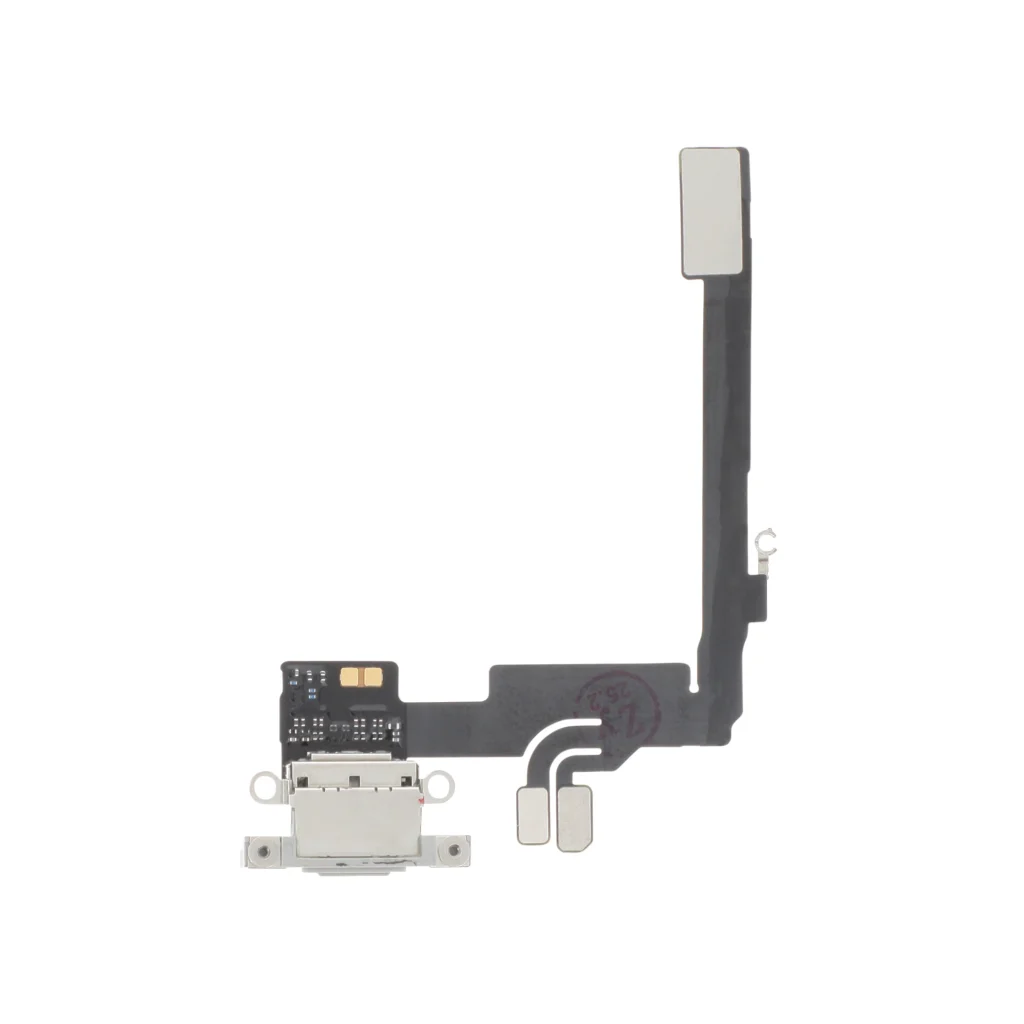 Flex do Conector de Carga para iPhone 16 Pro Branco Titânio - OEM ReLife