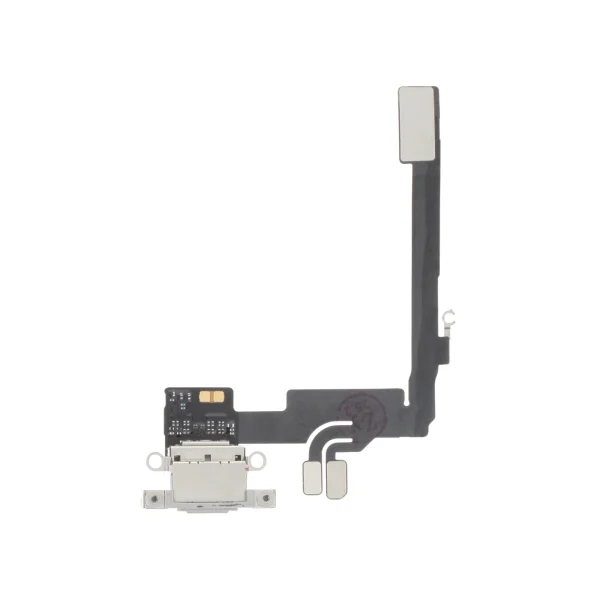 Flex do Conector de Carga para iPhone 16 Pro Branco Titânio - OEM ReLife