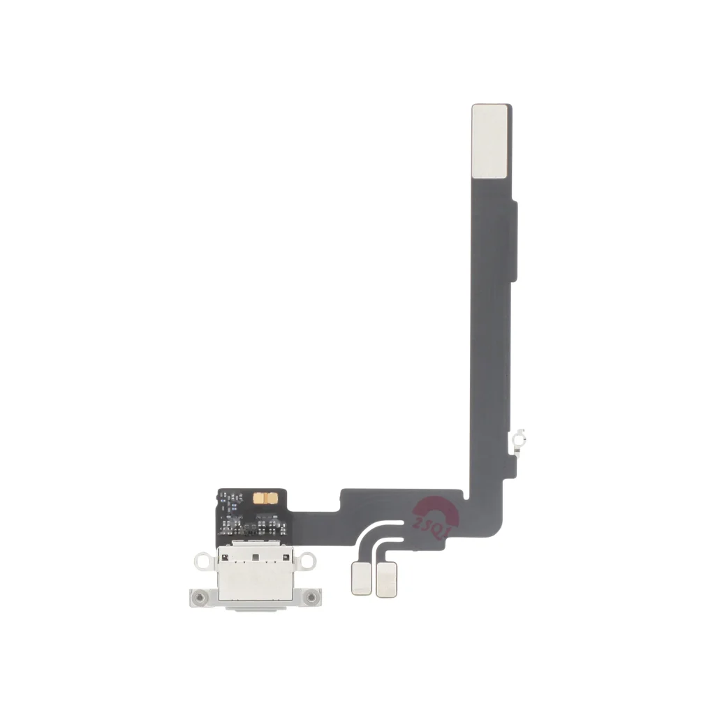 Flex do Conector de Carga para iPhone 16 Pro Max Branco Titânio - OEM ReLife