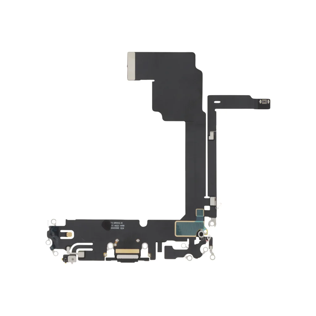 Flex do Conector de Carga Preto Titânio para iPhone 15 Pro Max - OEM ReLife