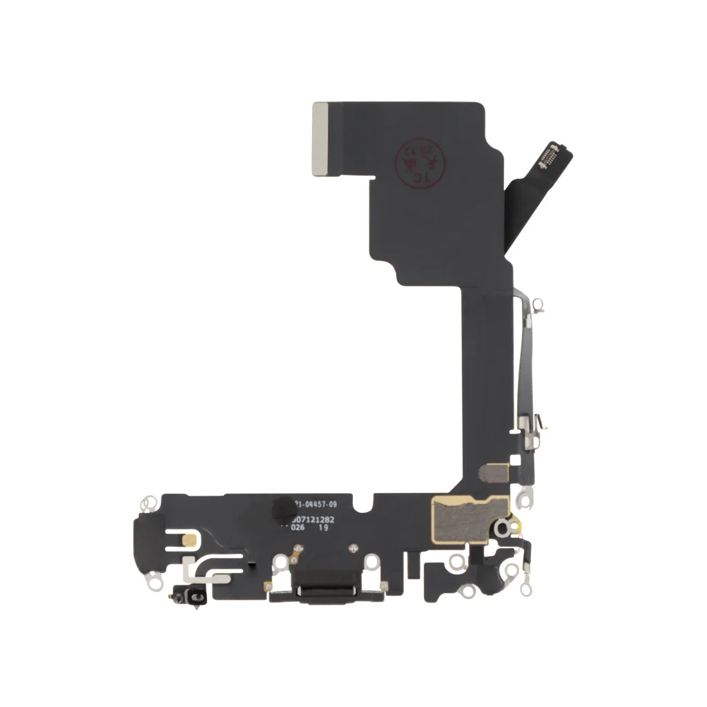 Flex do Conector de Carga Preto Titânio para iPhone 15 Pro - OEM ReLife