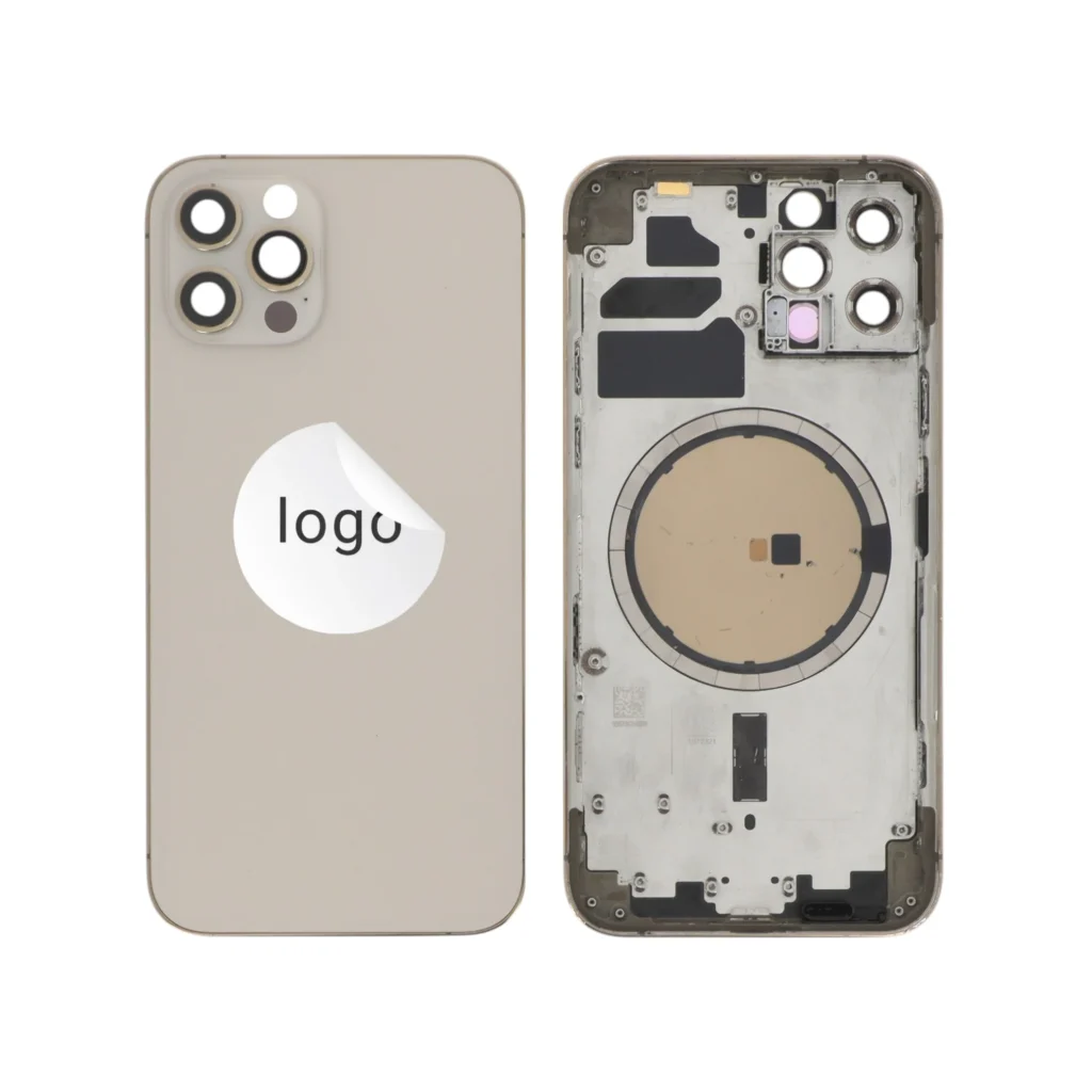 Frame Completo Dourado para iPhone 12 Pro Max - Retirado