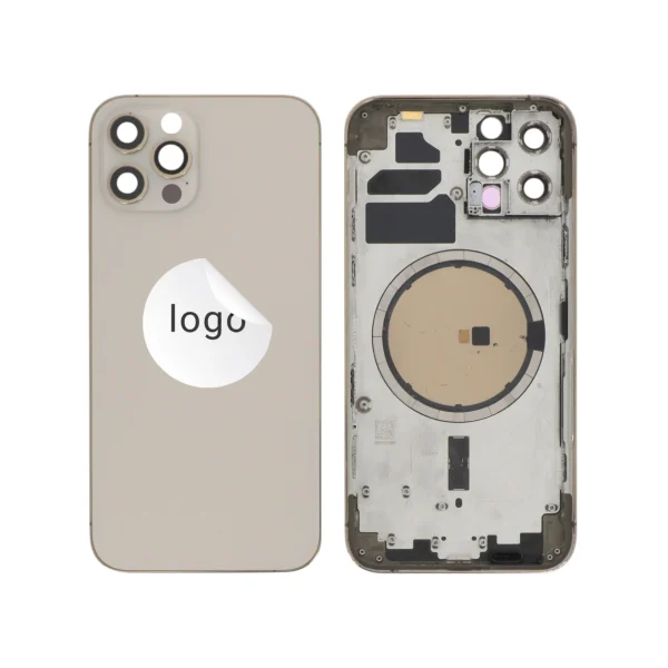 Frame Completo Dourado para iPhone 12 Pro Max - Retirado