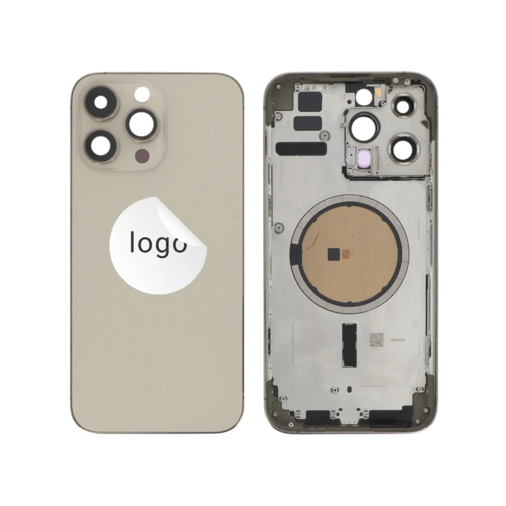 Frame Completo (Tampa Traseira) Dourado para iPhone 14 Pro Max - Retirado