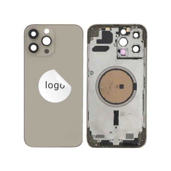 Frame Completo (Tampa Traseira) para iPhone 13 Pro Max Dourado - Retirado