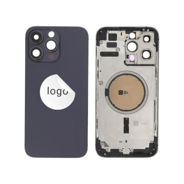 Frame Completo (Tampa Traseira) para iPhone 14 Pro Max - Roxo Profundo - Retirado