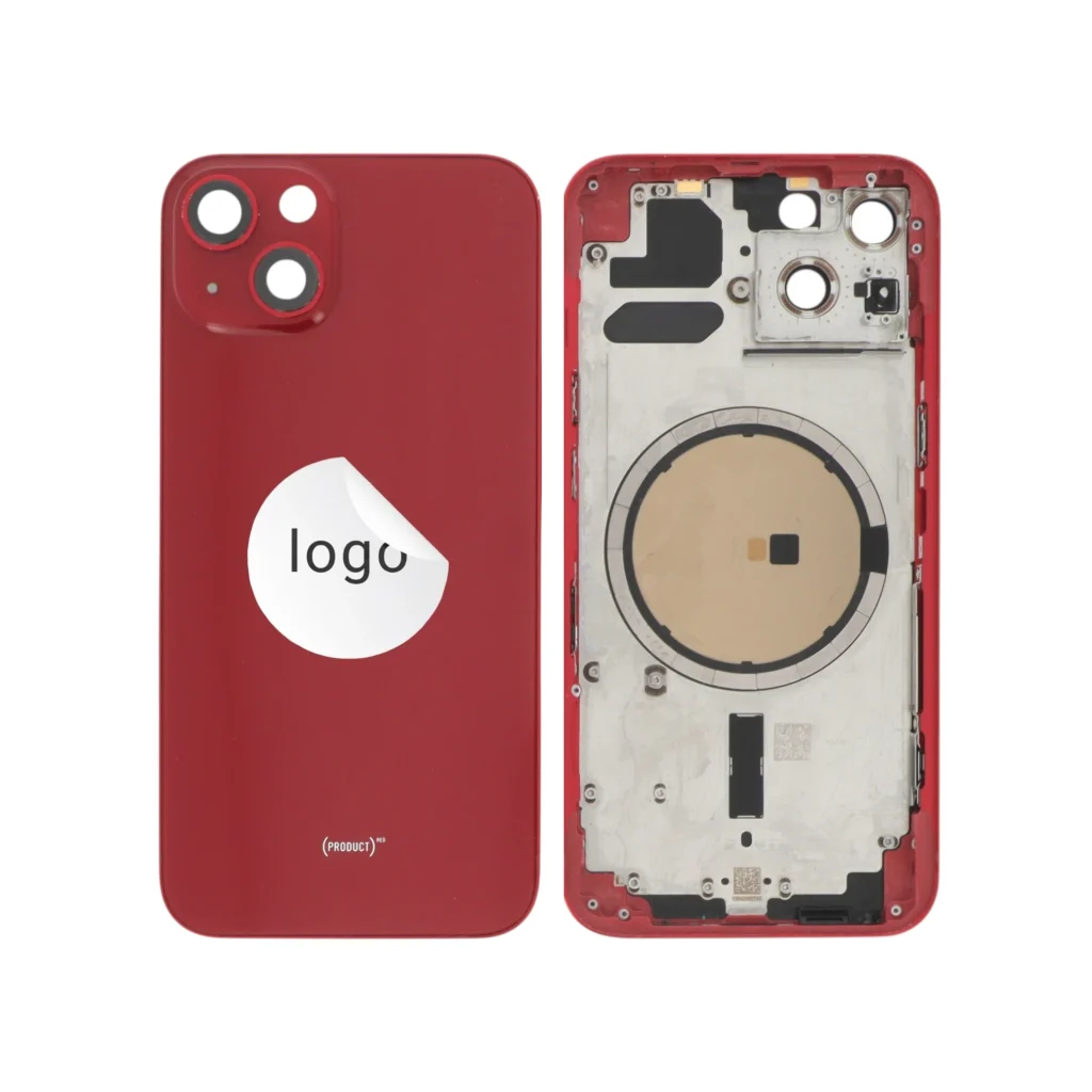 Frame Completo (Tampa Traseira Pré-montada) Vermelho para iPhone 13 - Retirado