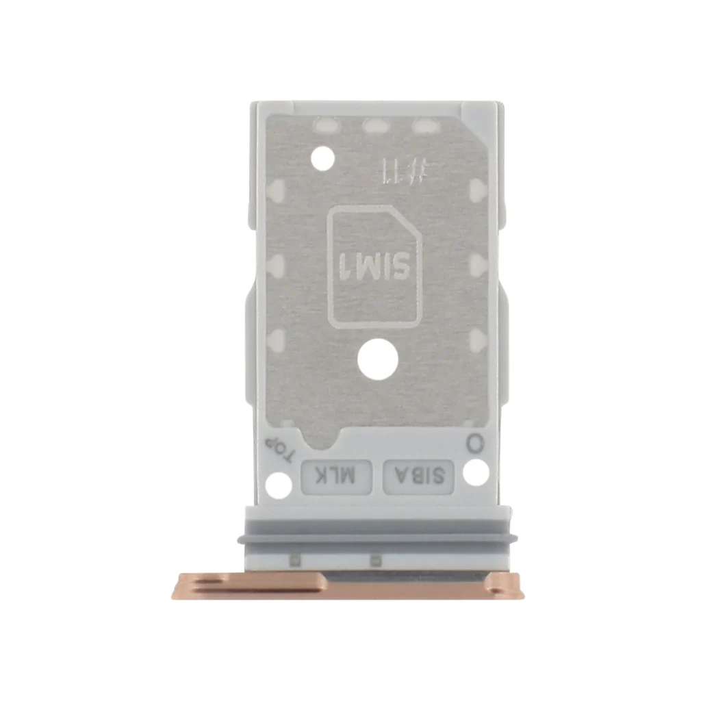 Gaveta do Cartão SIM para Samsung Galaxy S24/S24+ — Laranja (SERVICE PACK)