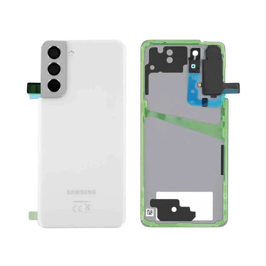 Tampa Traseira Branca para Samsung Galaxy S21 5G (G991B) (SERVICE PACK)